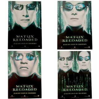 💥Handbill เซต 4 ใบ💥 The Matrix 2 : Reloaded (2003) เดอะ เมทริกซ์ 2 สงครามมนุษย์เหนือโลก แฮนด์บิล / ใบปิดหนัง