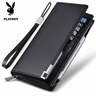 Playboy wallet กระเป๋าใส่โทรศัพท์มือถือผู้ชายแบบยาวมัลติฟังก์ชั่นแบบพกพาช่องใส่การ์ดหลายช่องความจุขนาดใหญ่กระเป๋าใส่โทรศ