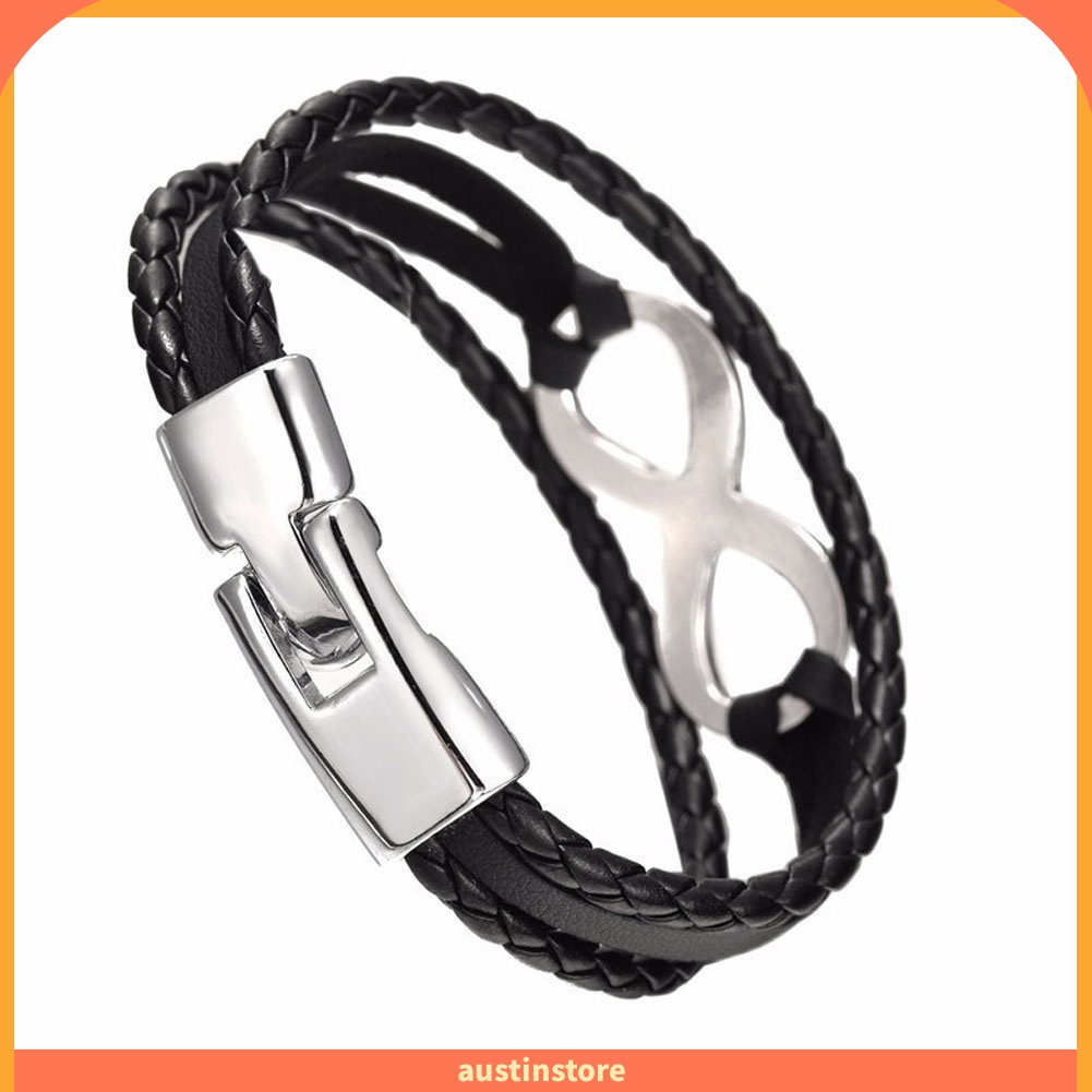 austinstore-สร้อยข้อมือ-กําไลข้อมือ-เชือกถัก-หนังเทียม-ของขวัญมิตรภาพ-เครื่องประดับ
