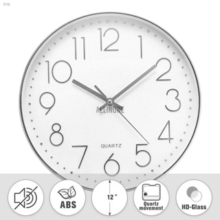 Wall Clock 12 Inch Living Room Non Ticking Decorative Home Modern Big Home