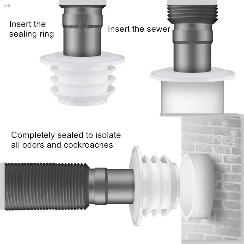 Sewer Pipe plug 3PC/Set for 45cm Pipe Sewer Pipe Floor Drain Deodorant Core plug washing