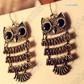 Calciumsp Women Vintage Retro Animal Owl Dangle Hook Earrings Jewelry Charm Party Gift