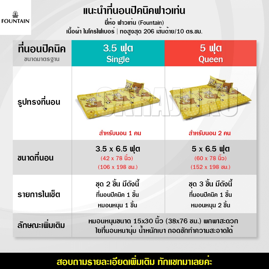 fountain-picnic-ที่นอนปิคนิค-3-5-ฟุต-5-ฟุต-แบทแมน-batman-ftl019-ฟาวเท่น-เตียง-ที่นอน-ปิกนิก-จัสติซ-ลีก-justice-league