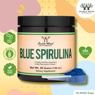 Blue Spirulina by Double Wood ♻สาหร่ายสไปรูลิน่าสีน้ำเงิน วิตามิน แร่ธาตุ โปรตีน แคโรทีนอยด์ และสารต้านอนุมูลอิสระ♻