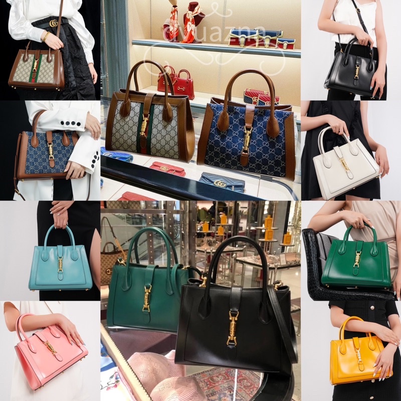 แบรนด์ใหม่-100-ของแท้-gucci-gucci-gucci-jackie-1961-series-tote-28-19-4-5-ซม-กระเป๋าสะพายไหล่เดี่ยว