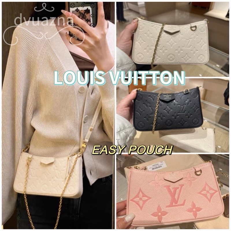 แบรนด์ใหม่-100-ของแท้-louis-vuitton-lv-23-ใหม่-easy-pouch-โซ่กระเป๋าสะพาย