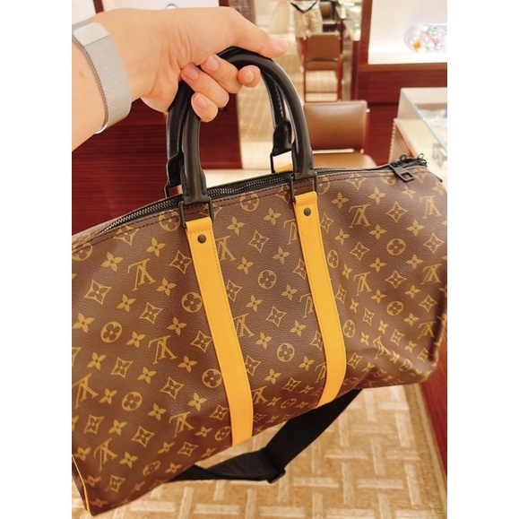 100-แบรนด์ใหม่และของแท้-louis-vuitton-lv-keepall-45-50-55-กระเป๋าถือกระเป๋าสะพายข้างเดียว