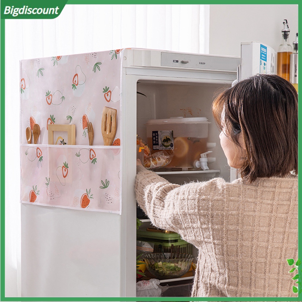 lt-big-gt-ผ้าคลุมตู้เย็น-พิมพ์ลายการ์ตูน-peva-ป้องกันฝุ่น-ป้องกันการเสียรูป-สําหรับห้องครัว