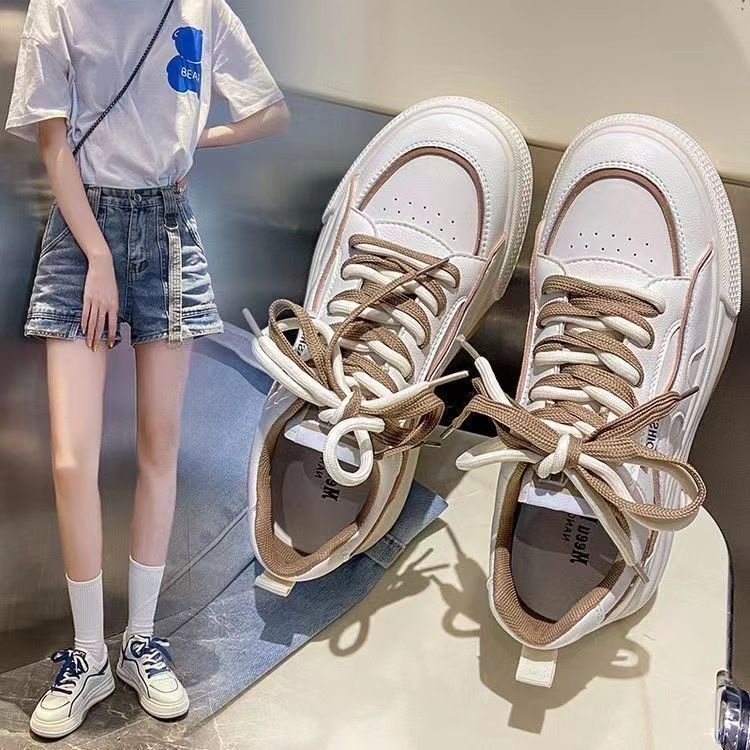 รองเท้าผ้าใบผู้หญิงเสริมส้น-รองเท้าผ้าใบผู้หญิง-สวมใส่สบาย-สไตล์วินเทจ-รองเท้าผ้าใบวิ่งสําหรับนักเรียน