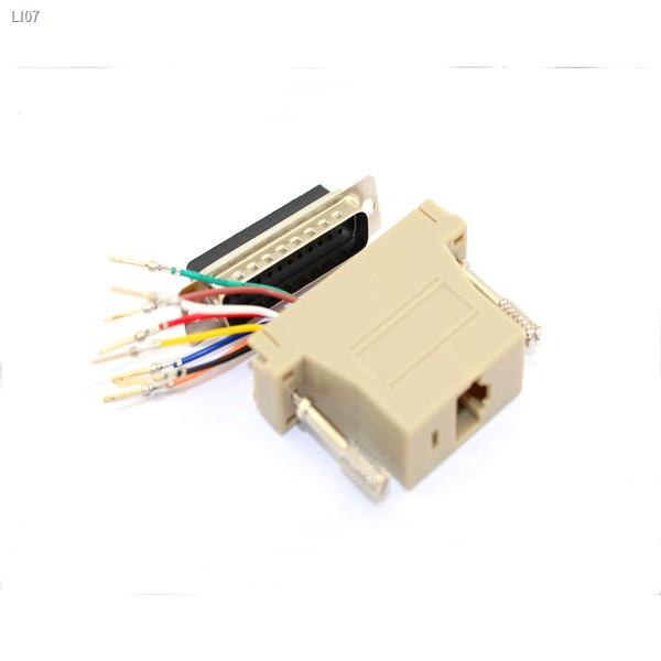 2Pieces DB25 Male/Female to RJ45 Adapter modem for compatible converter ...