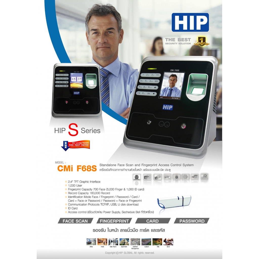เครื่องสแกนหน้าและนิ้ว-hip-cmi-f68s-face-scan-and-fingerprint-access-control-ประกันสินค้า-2-ปี