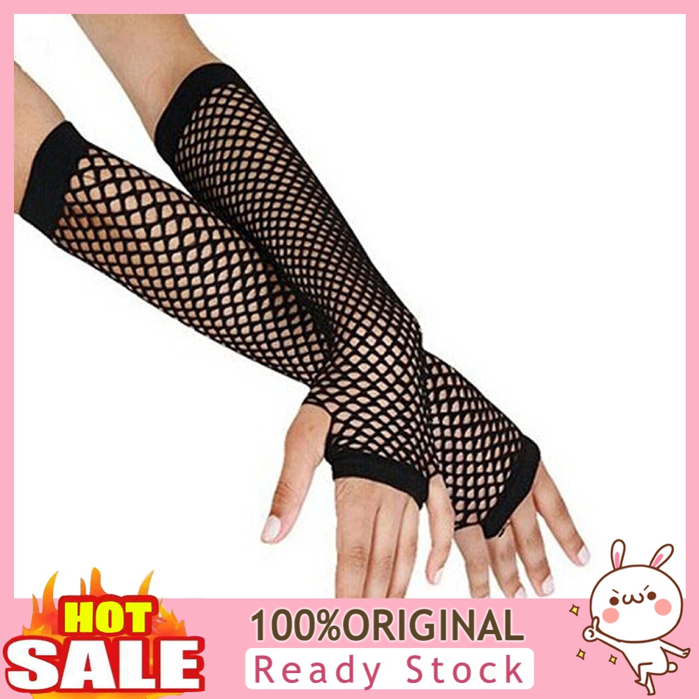 b-398-punk-lady-disco-dance-lace-fingerless-mesh-fishnet-gloves-black