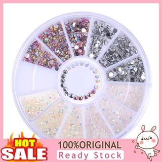 [B_398] DIY 3D Nail Art Decoration Charms Round Crystal Glitter Rhinestones