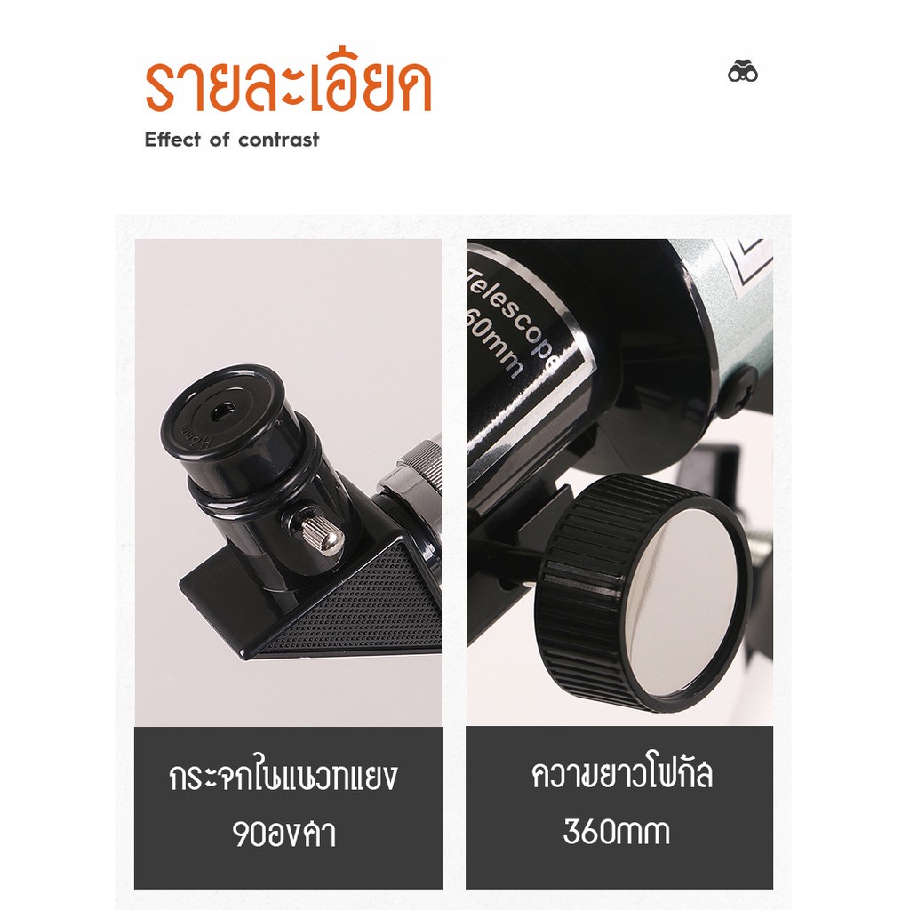 กล้องโทรทรรศน์-กล้องส่องดาวสำหรับผู้เริ่มต้น-360x50-telescope