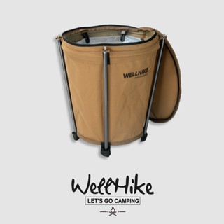 💞ขายใหญ่💞WELLHIKE ถังขยะกลางแจ้งสามารถพับได้แบบพกพาสำหรับตั้งแคมป์ในครัวเรือนที่สกปรกตะกร้าเก็บเสื้อผ้าขนาดใหญ่สำหรับร