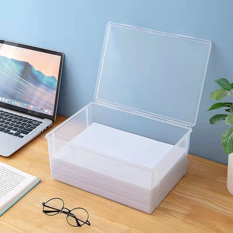 กล่องเก็บเอกสารแบบใสขนาด-a4กล่องเก็บของลิ้นชักพลาสติกกระดาษพิมพ์สำหรับสำนักงานจัดเก็บข้อมูล