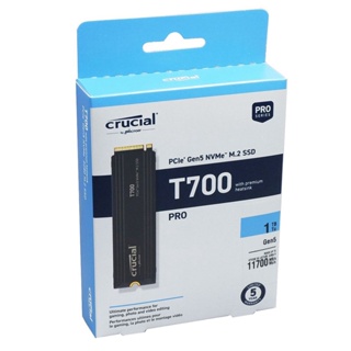 Crucial T700 1TB PCIe Gen5 NVMe M.2 SSD with Heatsink (11700MB/s), CT1000T700SSD5