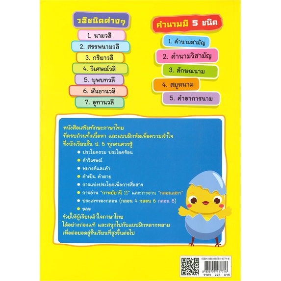 หนังสือ-สรุปหลักพร้อมแบบฝึกฯเก่งภาษาไทย-ประถม-6-สำนักพิมพ์-โนว์เลดจ์-สเตชัน-คู่มือประกอบการเรียน-ชั้น-ป-6