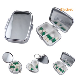 HOT_ Metal Heart Medicine Organizer Holder คอนเทนเนอร์กล่องยา