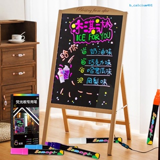 Calciwj 8Pcs Liquid Chalk Marker Erasable Square Nib Multi Colored LED Writing Blackboard High