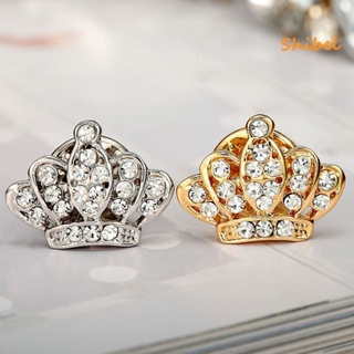 HOT_ แฟชั่นมงกุฎ Rhinestones เข็มกลัด Pin ผู้หญิงเสื้อแจ็คเก็ตเครื่องประดับ