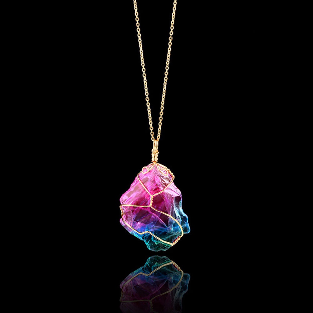 b-398-rainbow-color-natural-stone-rock-pendant-necklace-women-party-jewelry-gift