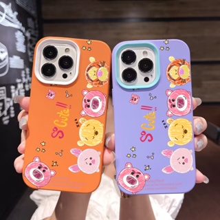 เคสโทรศัพท์มือถือ ซิลิโคนนุ่ม ลายการ์ตูนวินนี่ เดอะ พูห์น่ารัก 3 in 1 สําหรับ iPhone 14Promax 13 12 11 7Plus 7 X Xs Max XR