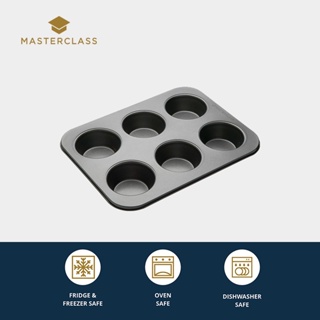 MasterClass 6 Hole Deep Muffin Tray With PFOA Free Non Stick And Robust 1mm Carbon Steel ถาดอบมัฟฟิน