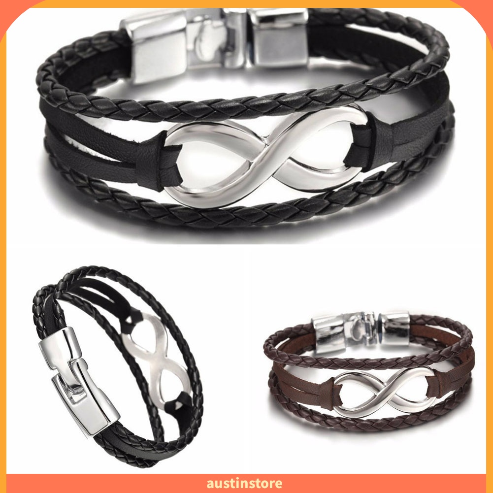 austinstore-สร้อยข้อมือ-กําไลข้อมือ-เชือกถัก-หนังเทียม-ของขวัญมิตรภาพ-เครื่องประดับ