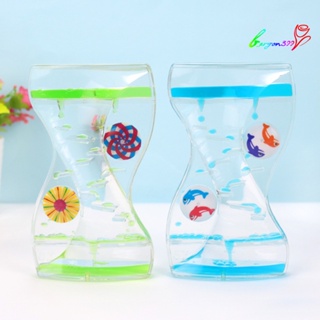 【AG】Moving Drip Oil Hourglass Liquid Bubble Timer Kids Toy Home Desk Decor