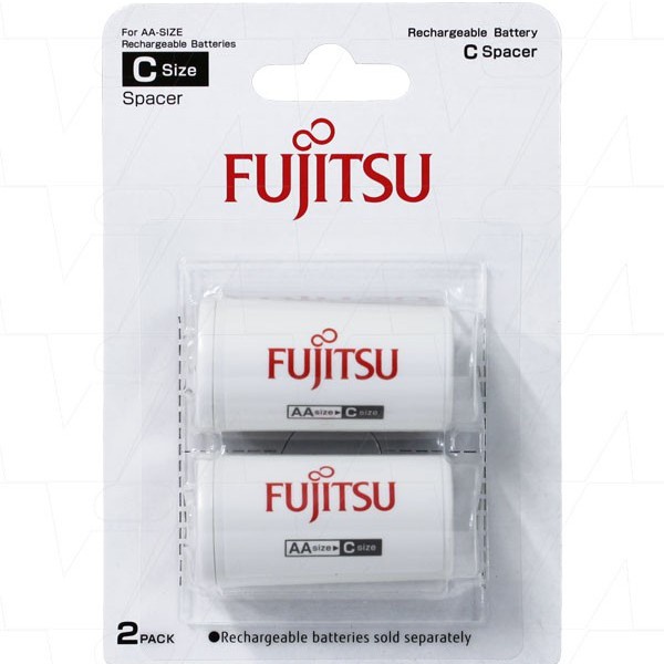 fujitsu-adaptor-c-size-แปลง-ถ่าน-size-aa-เป็น-size-c-ก้อนกลาง-แพค-2-ก้อน