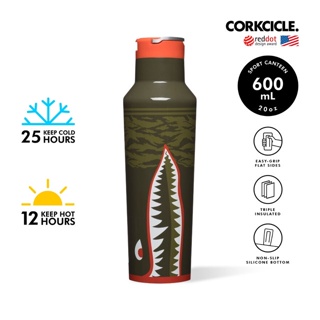 CORKCICLE :ขวดสแตนเลสสูญญากาศ3ชั้นความเย็นได้นานถึง25ชม.ความร้อนได้12ชม 600ML SPORT CANTEEN - STANCE WARBIRDS 20OZ