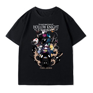 เสื้อยืดเทรนด์ ┋Game Hollow Knight Dark Mourning Ins ผู้ชายและผู้หญิงสามารถสวมใส่ผ้าฝ้ายแขนสั้นใหม่ได้