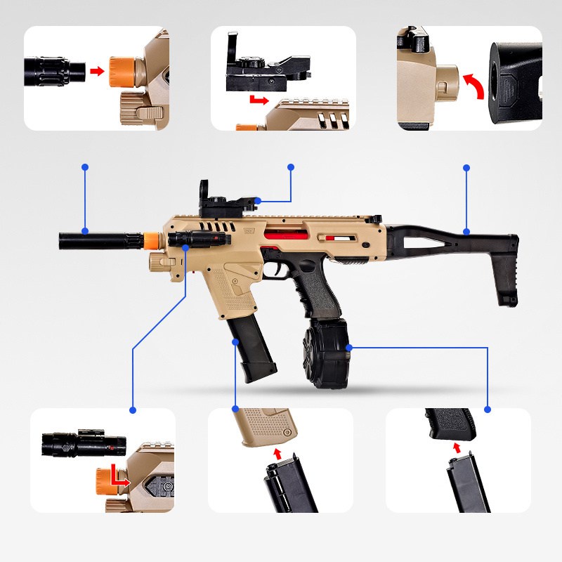 ปืนของเล่นไฟฟ้า-ปืนกระสุนอ่อน-ปืนกระสุนโฟม-ของเล่นเด็ก-ของเล่นกลางแจ้ง-ปืนของเล่นเด็ก