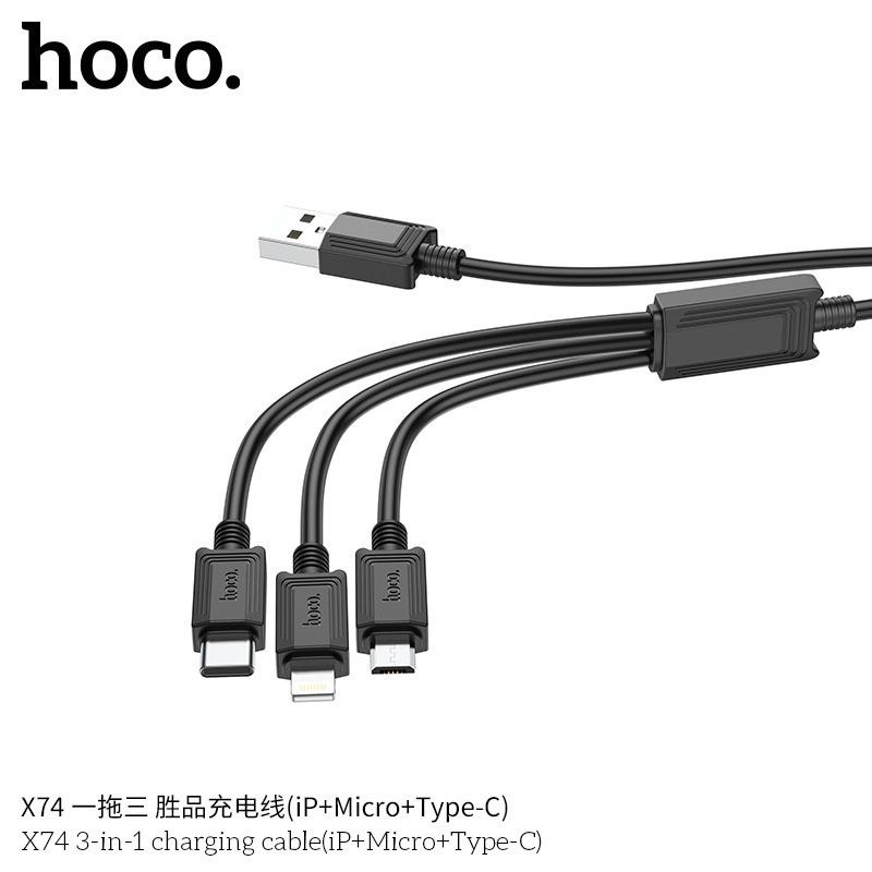 hoco-x74-สายชาร์จ-2-0a-ยาว1เมตร-สำหรับ-micro-ip-typec-แท้100