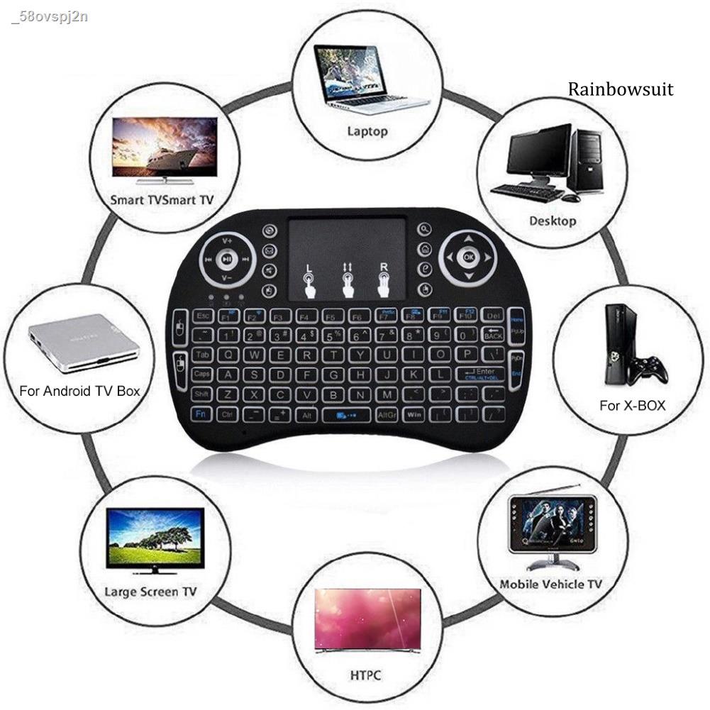 RB- i8 Mini 2.4GHz Wireless Keyboard with Touchpad for TV Set-Top Box ...
