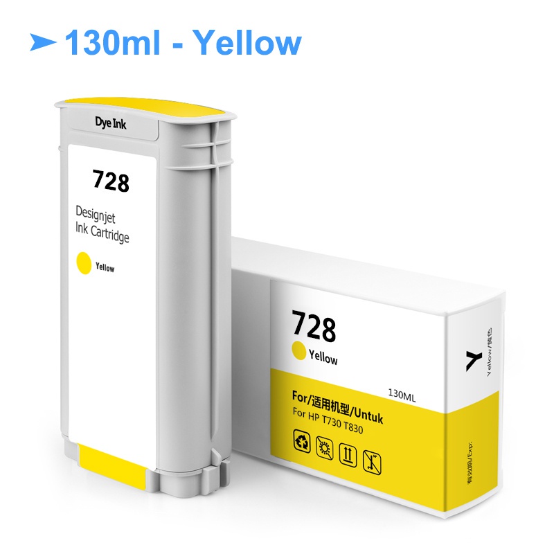 [ยี่ห้อบุคคลที่สาม] สำหรับ HP 728 728XL T730หมึกเต็ม F9J68A F9J67A ...