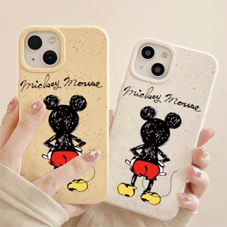 เคสโทรศัพท์มือถือแบบนิ่ม ลายมิกกี้ มิกกี้ สีขาว สําหรับ iphone 14promax 11 13 12 7 8 Plus X XR XSMax