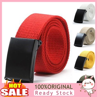 [B_398] Unisex Casual Solid Plain Webbing Canvas Waist Belt Waistband