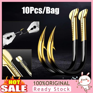 [B_398] 10Pcs Iron Barbed Outdoor Hooks Bait Holder Tackle Accessories