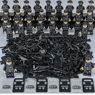 ตุ๊กตาฟิกเกอร์ทหารตํารวจ Lego Police Soldiers Armored Vehicles World War II ของเล่นเสริมการเรียนรู้ สําหรับเด็กผู้ชาย