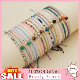 [B_398] Lady Bracelet Boho Style Handmade Adjustable Faux Crystal Decorate Attractive Bohemian Ethnic Beaded Bracelet Women Accessory