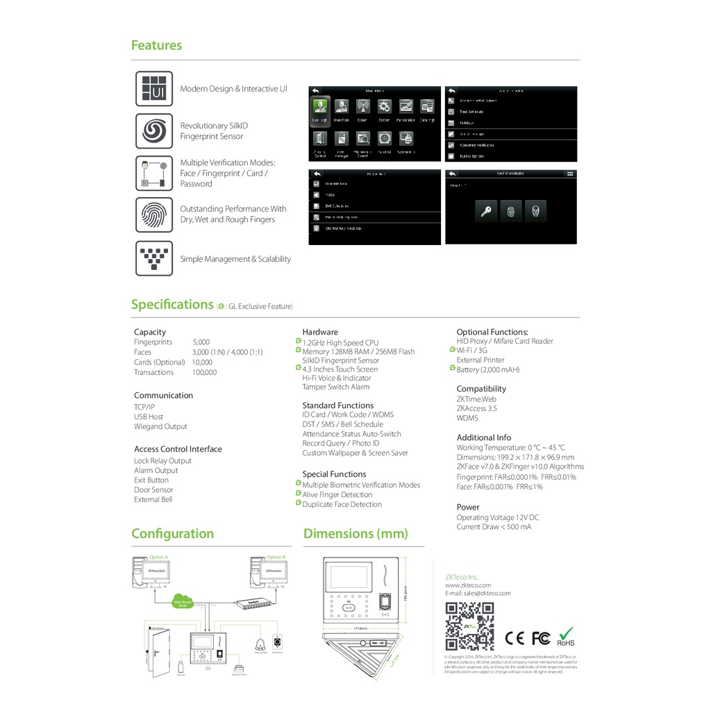 zkteco-g3-time-attendance-access-cotrol-เครื่องสแกนนิ้วและใบหน้า-รับประกัน-2-ปี