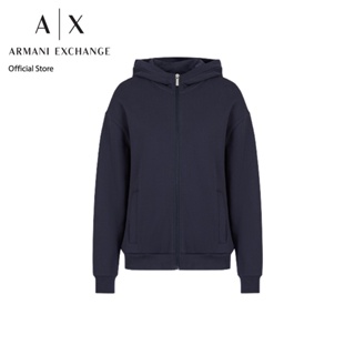 AX Armani Exchange เสื้อสเวตเชิ้ตผู้หญิง รุ่น AX 6LYM13 YJBSZ1593 -  สีกรม