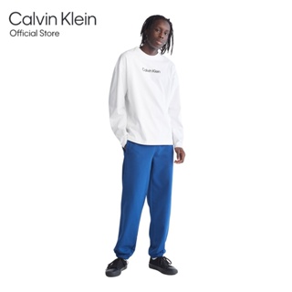 CALVIN KLEIN กางเกงขายาวผู้ชาย ทรง Regular รุ่น 40HM232 6A8 - สีฟ้า
