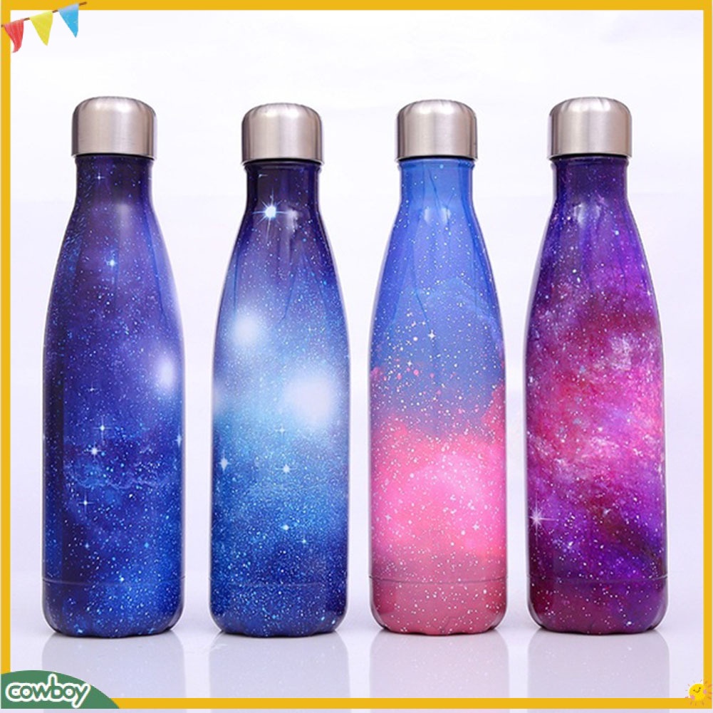 cowboy-500ml-starry-sky-ชุบสแตนเลสหุ้มฉนวนขวดน้ําถ้วยกระติกน้ํากีฬา