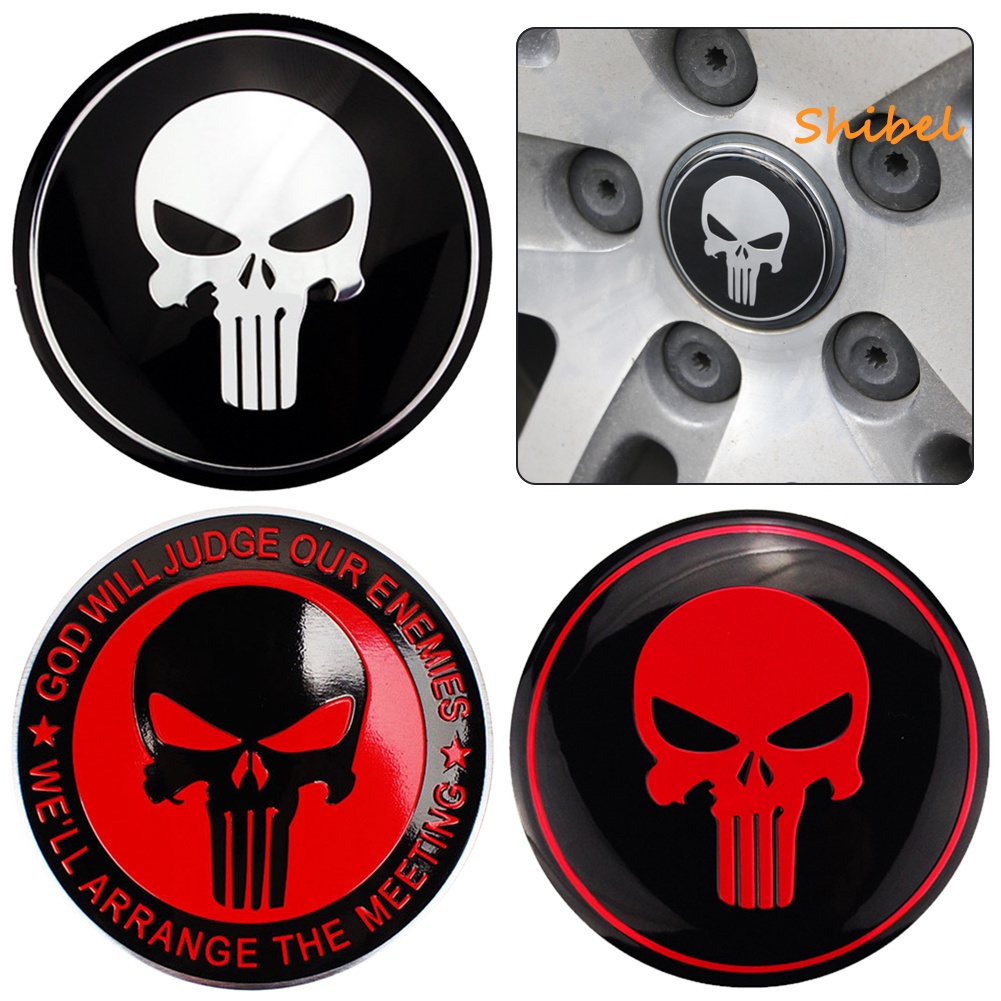 hot-skull-สังกะสีอัลลอยด์รถศูนย์ล้อฝาครอบดุมสติกเกอร์-badge