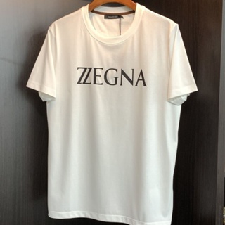 Zegna เสื้อยืดคอกลม แขนสั้น ผ้าฝ้ายแท้ แฟชั่นฤดูใบไม้ผลิ และฤดูร้อน สําหรับผู้ชาย และผู้หญิง