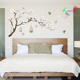 【Ag】สติกเกอร์ติดผนัง ลายดอกไม้ ดวงจันทร์ นก ตกแต่งบ้าน ห้องนั่งเล่น Diy