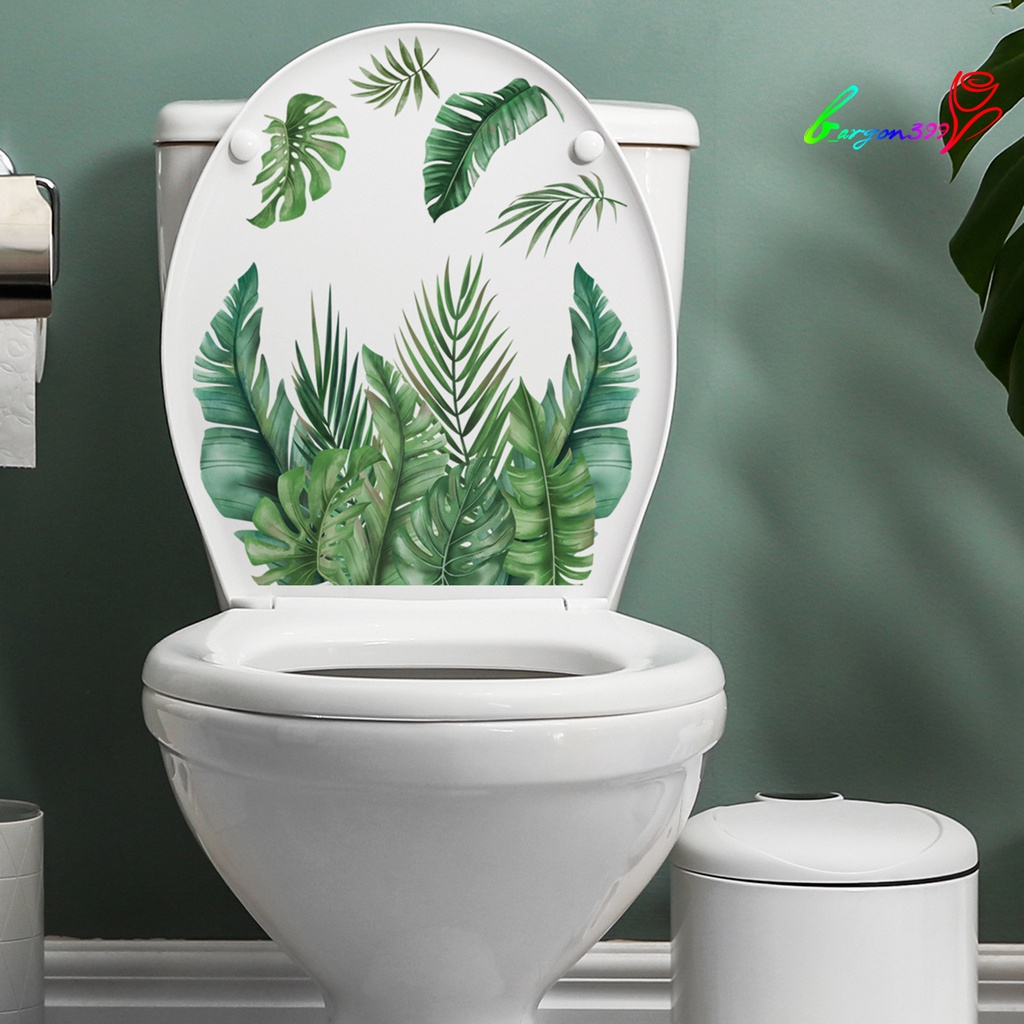 ag-1-sheet-toilet-sticker-self-adhesive-waterproof-no-trace-green-leaves-mural-wall-sticker-bathroom-toilet-decor